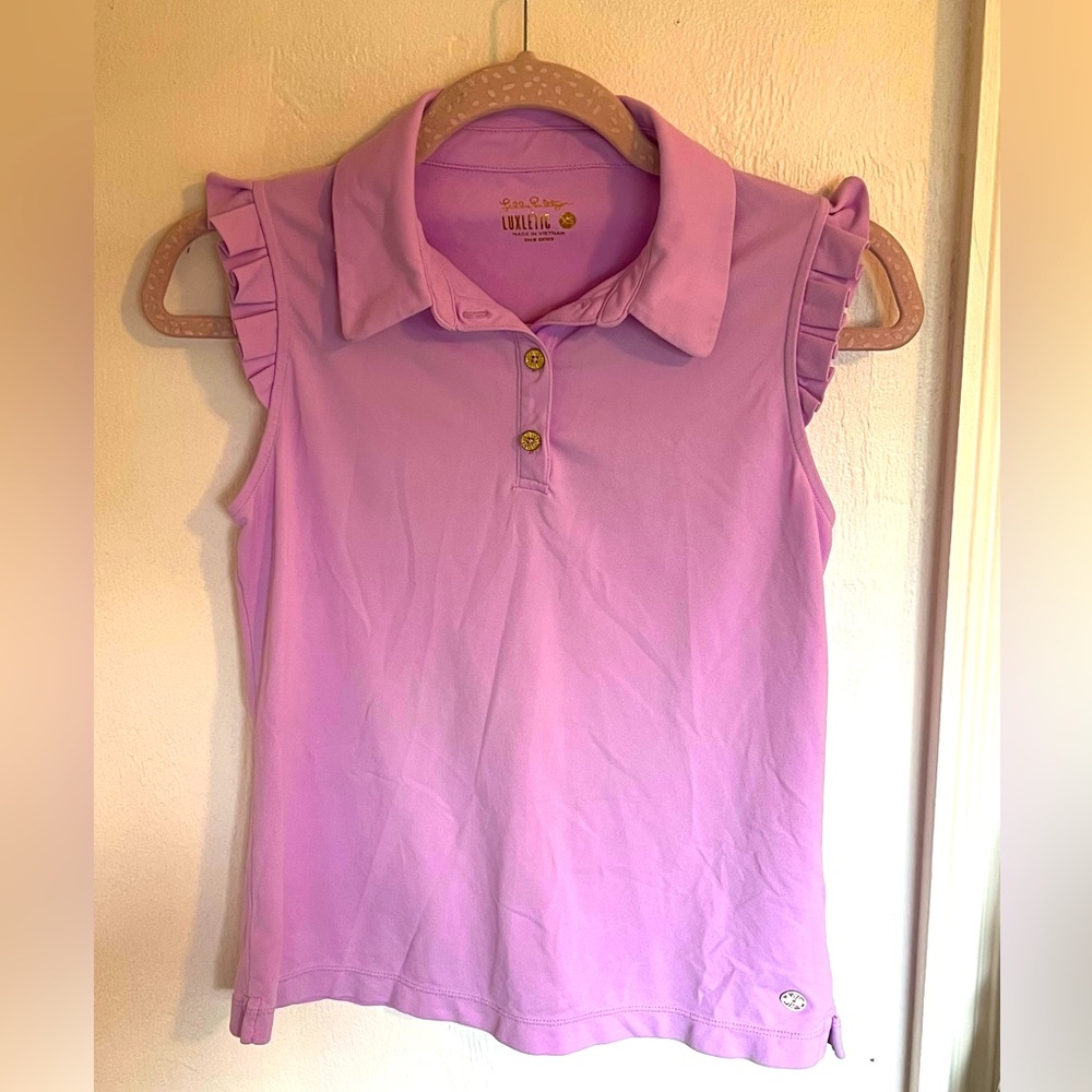 Lilly Pulitzer Collared Shirt. Purple. Size XS.